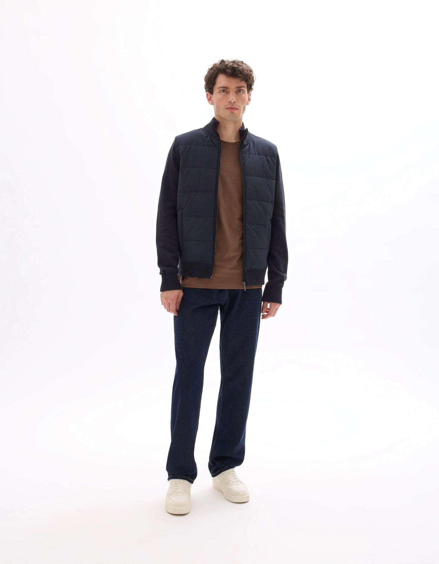 Celio_Encre_100% Cotton Milano Knit Jacket_MERGUS_ENCRE_01