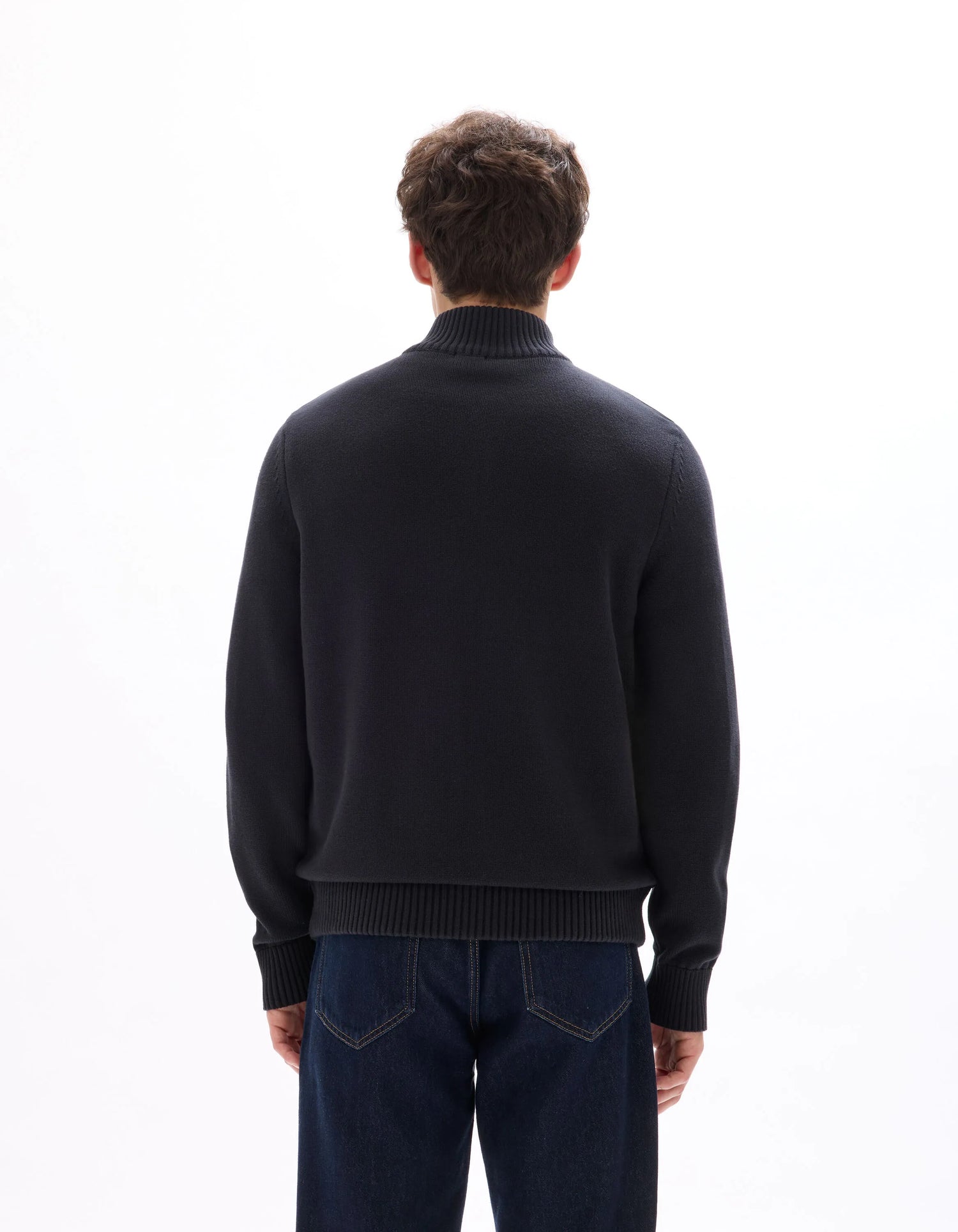 Celio_Encre_100% Cotton Milano Knit Jacket_MERGUS_ENCRE_03