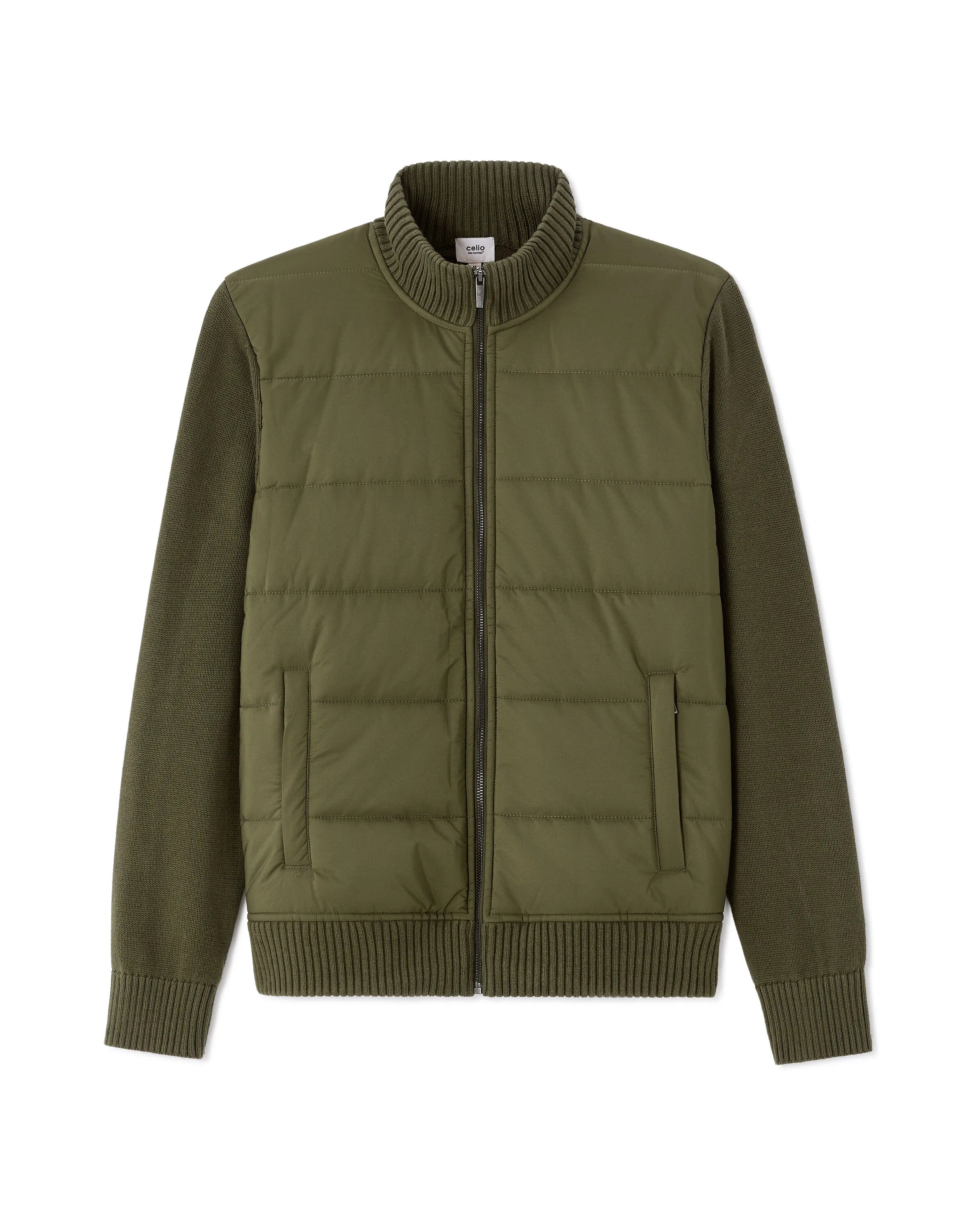 Celio_Kaki_100% Cotton Milano Knit Jacket_MERGUS_KAKI_07