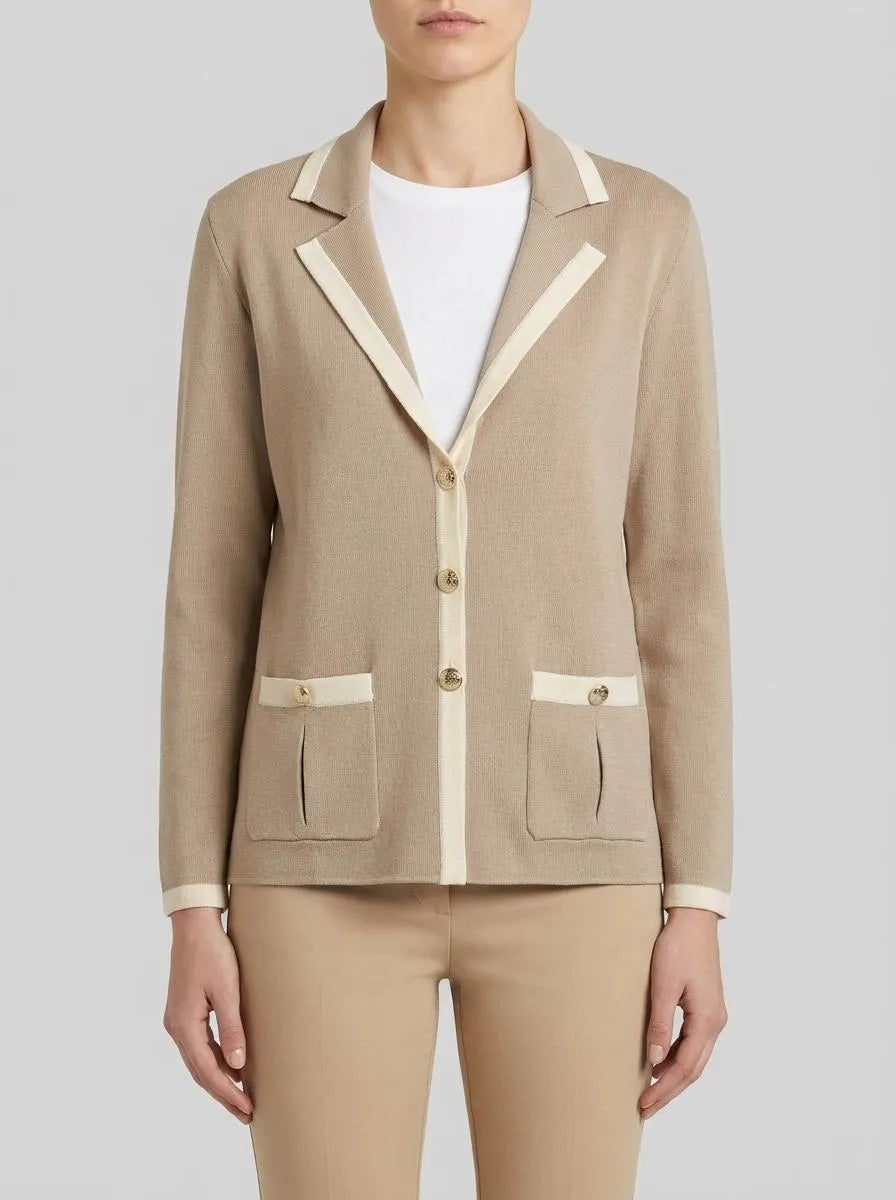 Luisa Spagnoli Beige/Panna Women Meridien - Jacket with Lapels SKU: MERIDIEN_1137 0202 Image 00