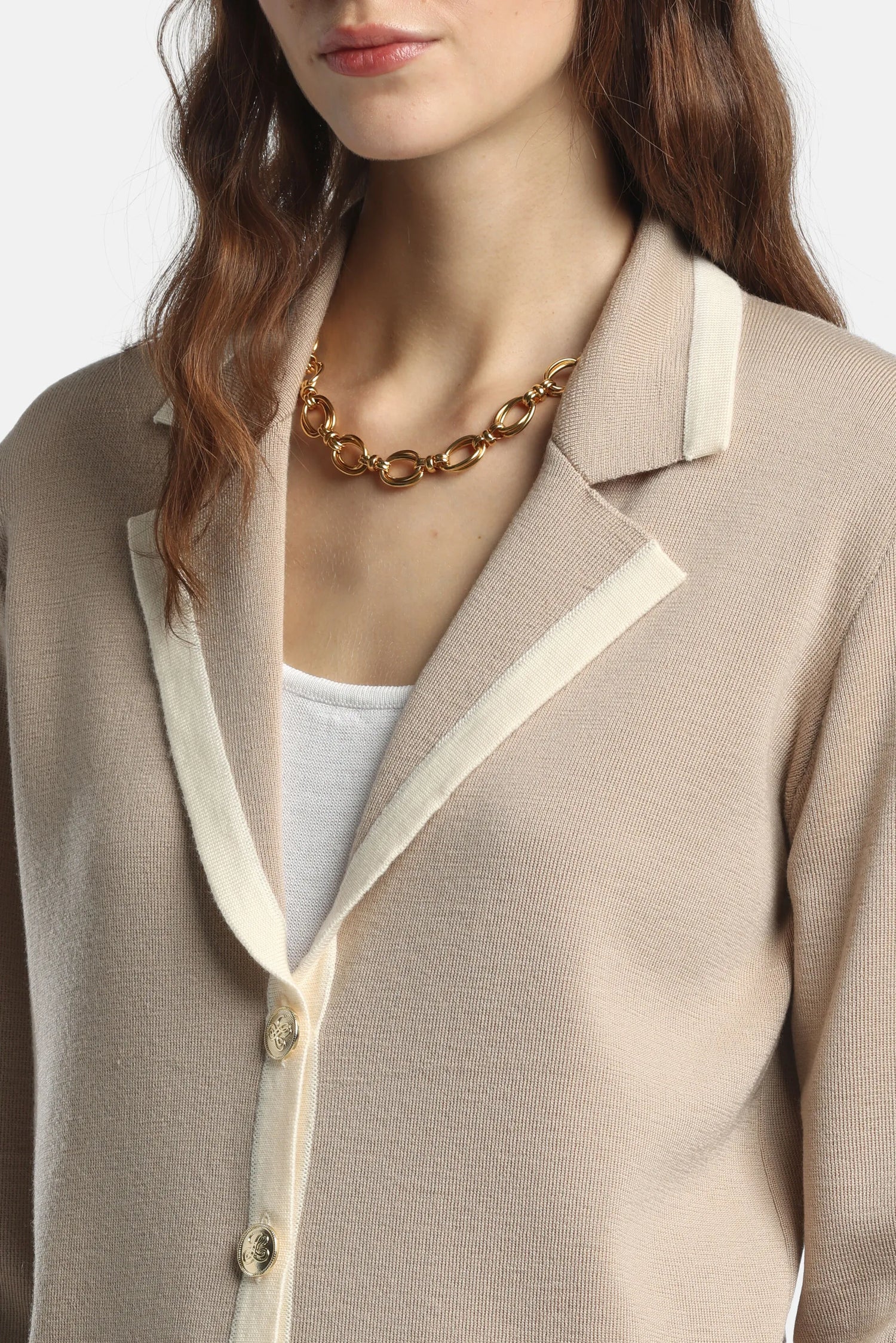 Luisa Spagnoli Beige/Panna Women Meridien - Jacket with Lapels SKU: MERIDIEN_1137 0202 Image 03