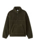 Celio_Green_Oversized Fleece Sweatshirt - Khaki_MESHERP_DEEP KAKI_01