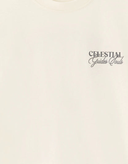 Celio_Ecru_Oversized Round Neck T-Shirt 100% Cotton Astro Print_MESOLEIL_ECRU_05