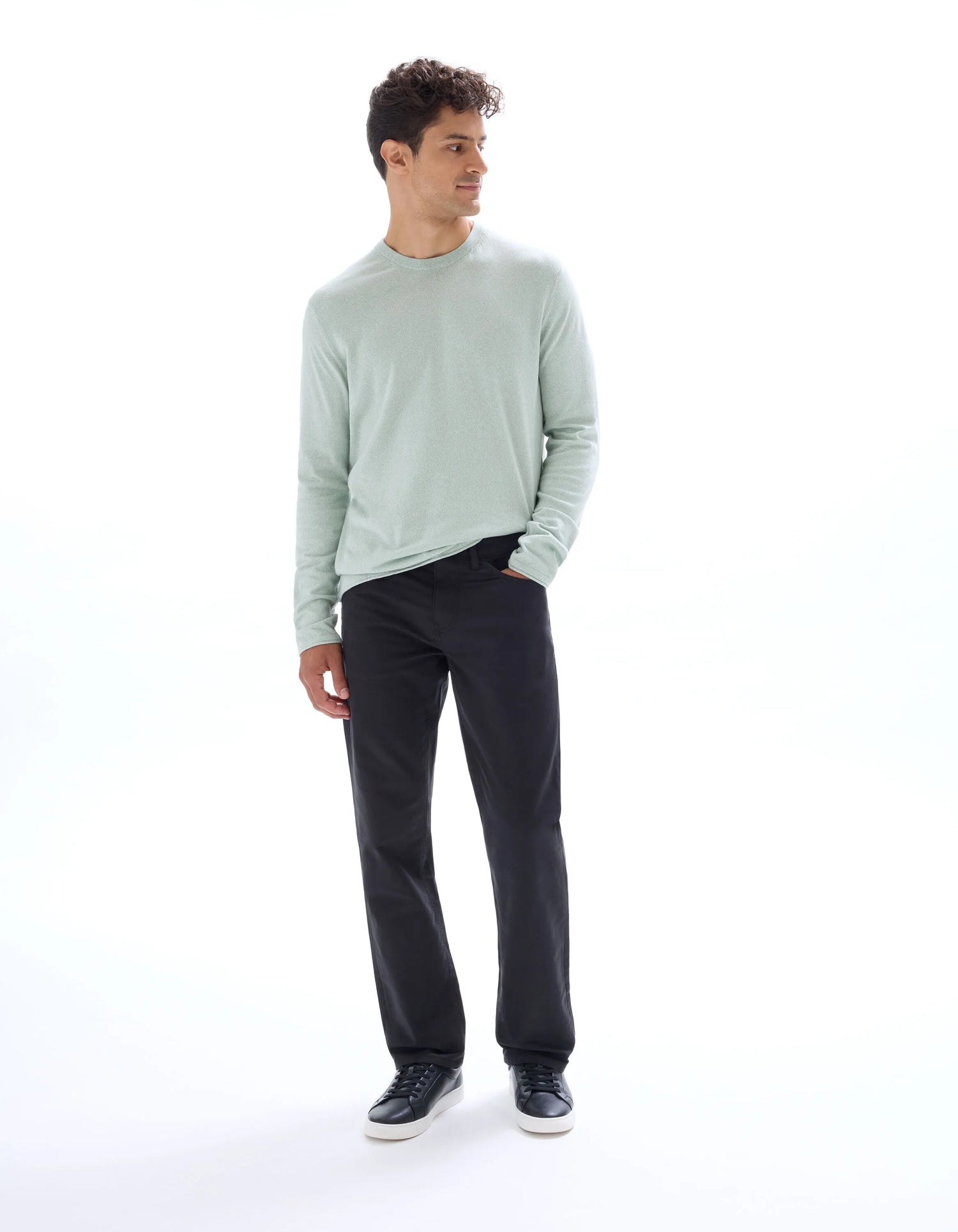 Celio_Celadon_Round Neck Cotton Sweater_MESON_CELADON_01