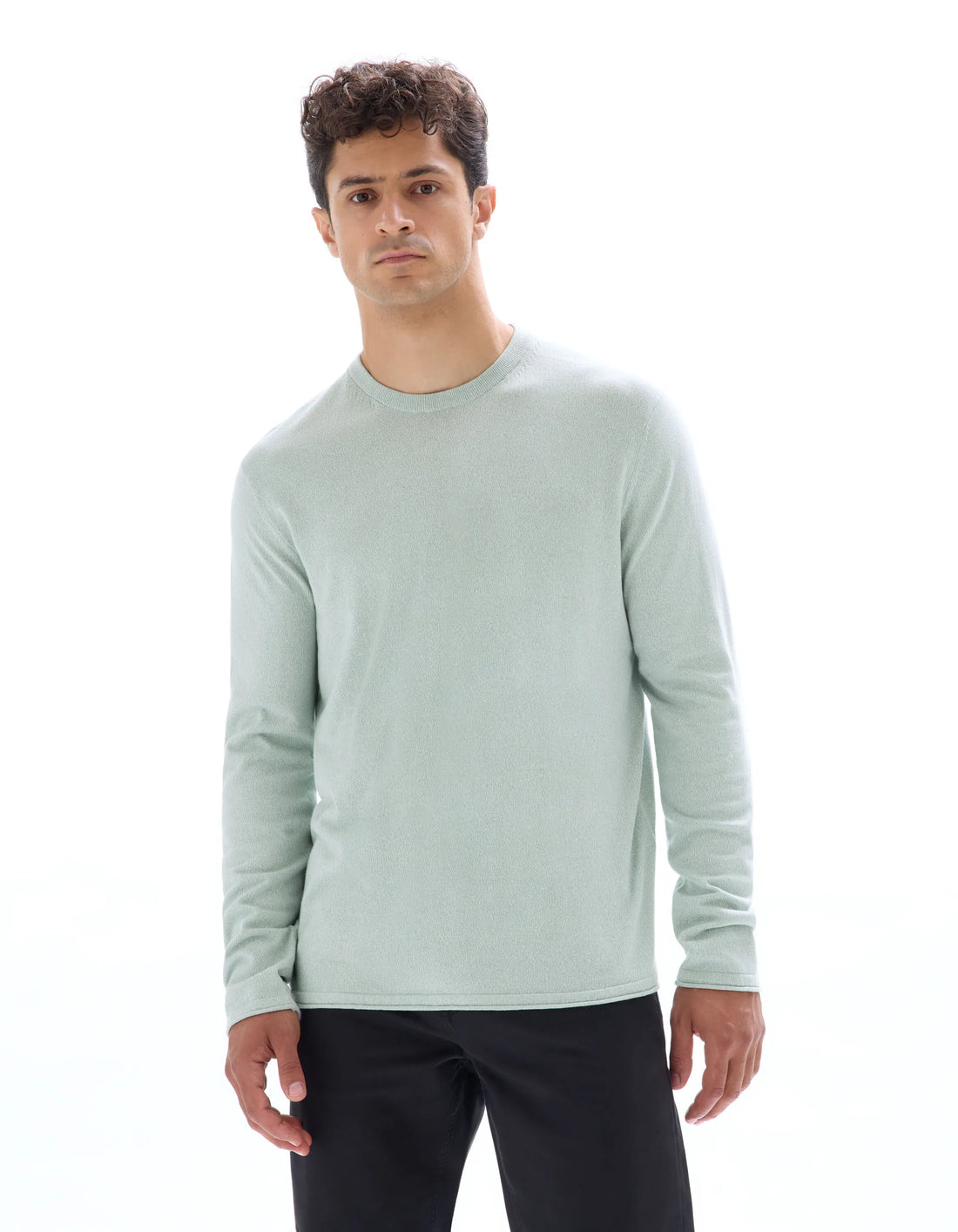 Celio_Celadon_Round Neck Cotton Sweater_MESON_CELADON_02