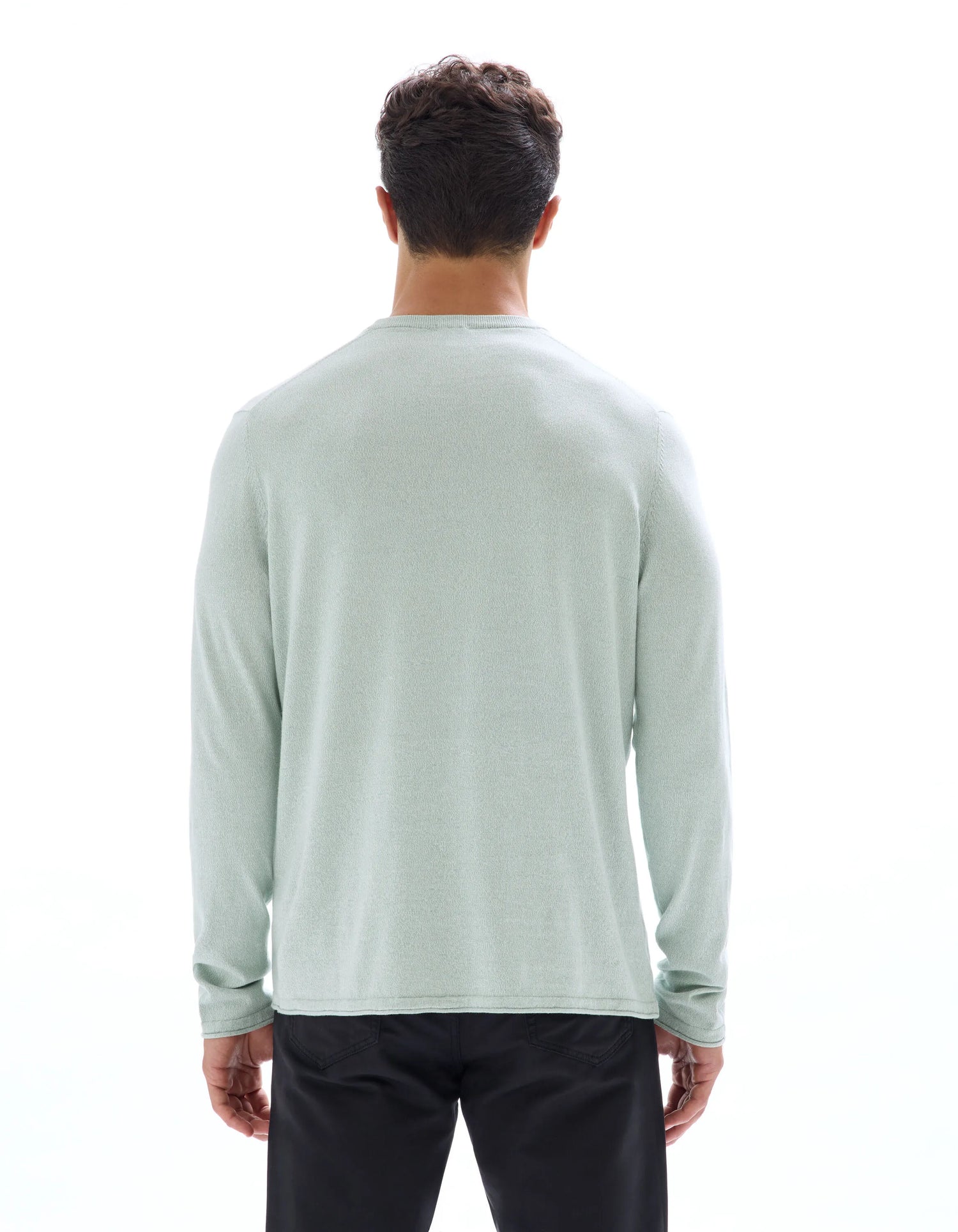Celio_Celadon_Round Neck Cotton Sweater_MESON_CELADON_03