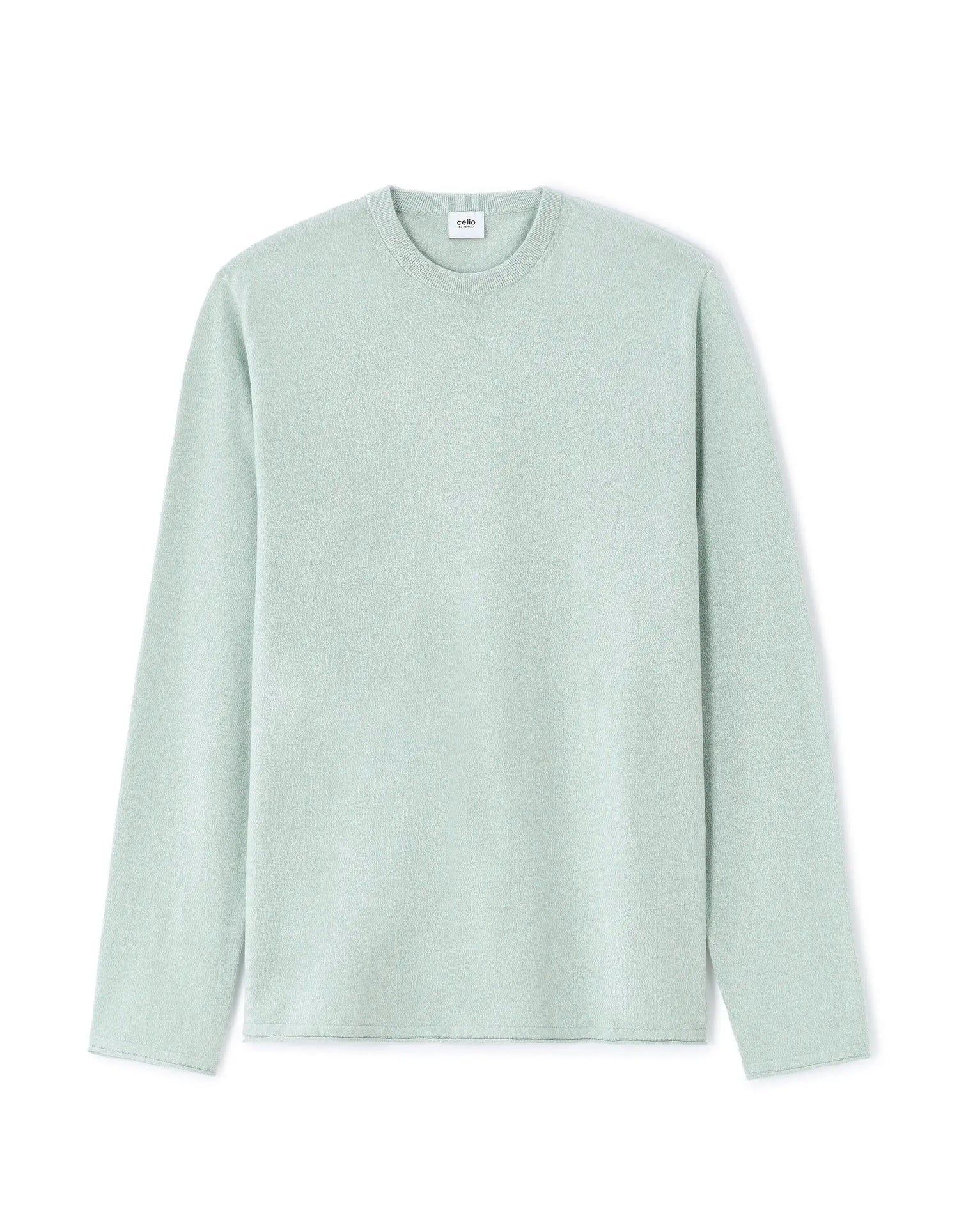 Celio_Celadon_Round Neck Cotton Sweater_MESON_CELADON_07