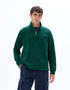 Celio_Vert Fonce 02_Regular Sweatshirt with Embroidered Trucker Collar_METONE_VERT FONCE 02_02