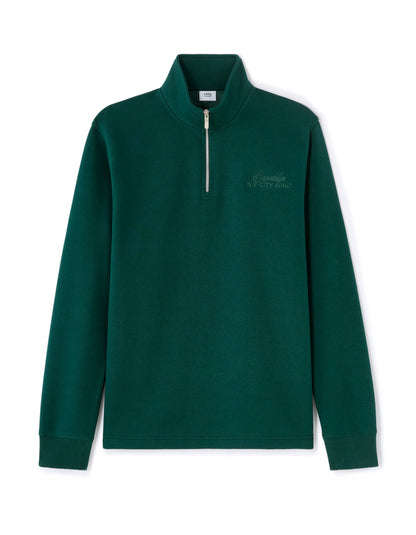 Celio_Vert Fonce 02_Regular Sweatshirt with Embroidered Trucker Collar_METONE_VERT FONCE 02_06