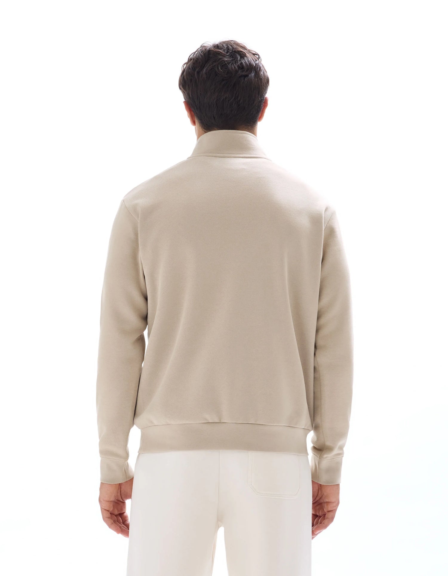 Celio_Beige Humus_Regular Plain Trucker Neck Sweatshirt_METREUK_BEIGE HUMUS_03