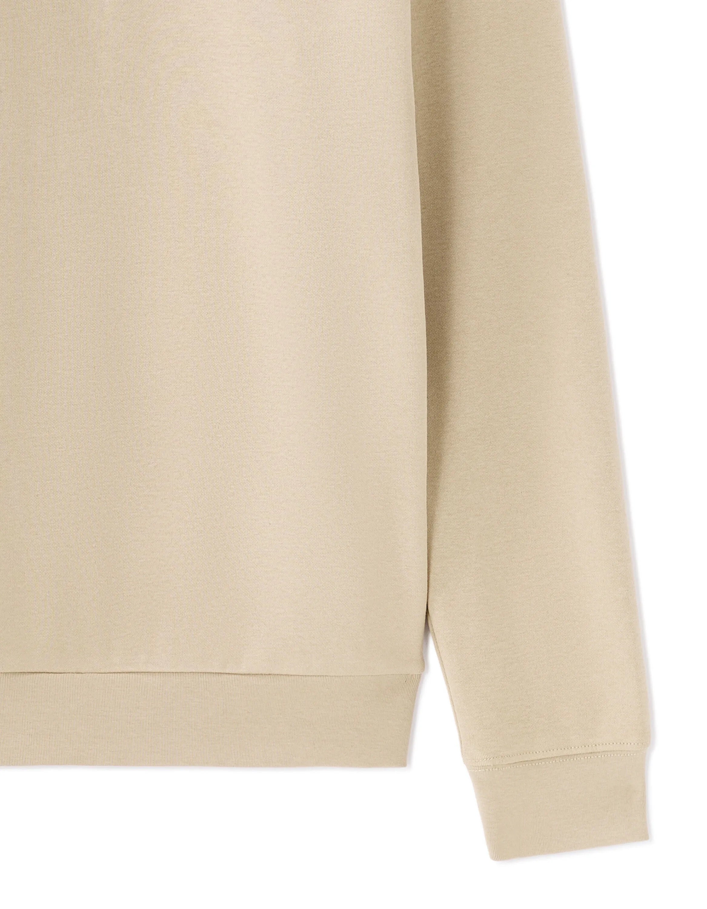 Celio_Beige Humus_Regular Plain Trucker Neck Sweatshirt_METREUK_BEIGE HUMUS_06