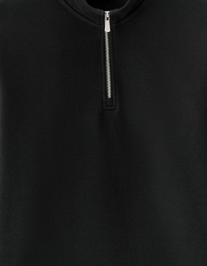 Celio_Black_Regular Crew Neck Sweatshirt_METREUK_BLACK_05