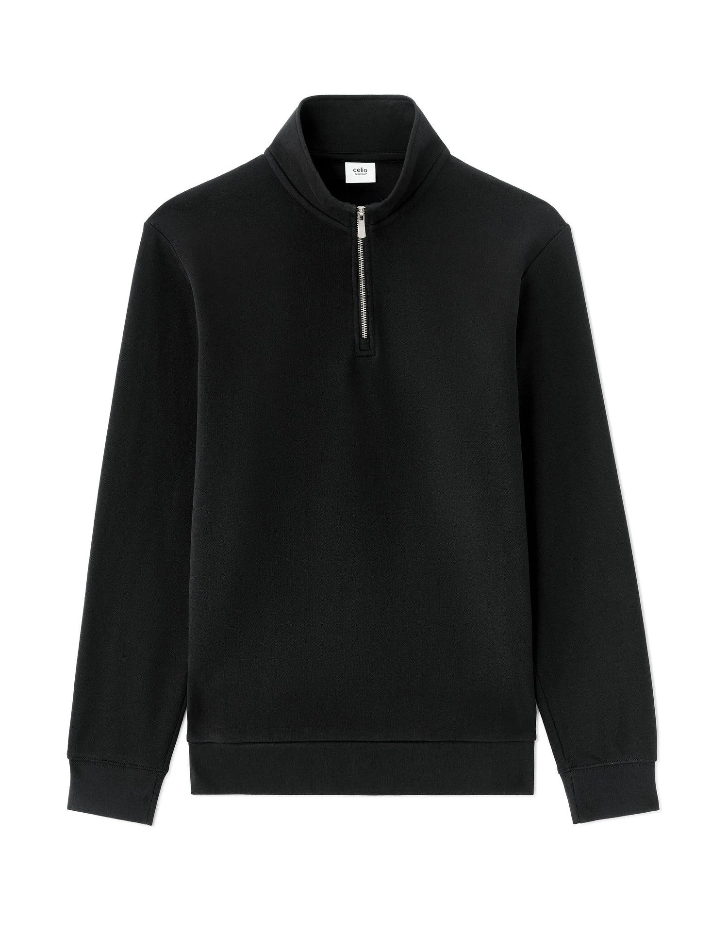 Celio_Black_Regular Crew Neck Sweatshirt_METREUK_BLACK_07
