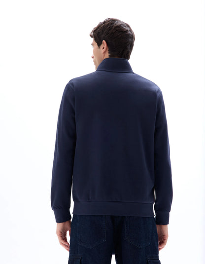 Celio_Navy_Regular Crew Neck Sweatshirt_METREUK_NAVY_03