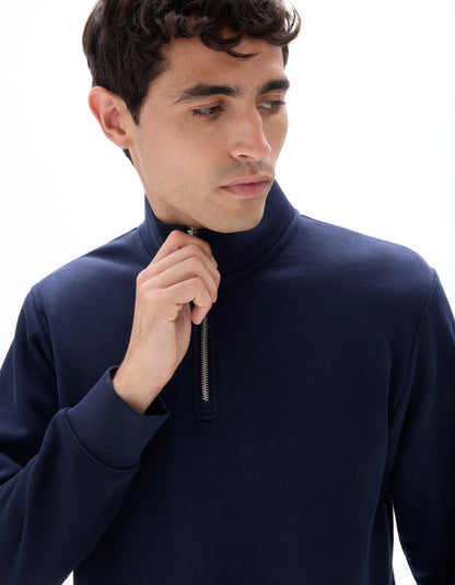Celio_Navy_Regular Crew Neck Sweatshirt_METREUK_NAVY_04