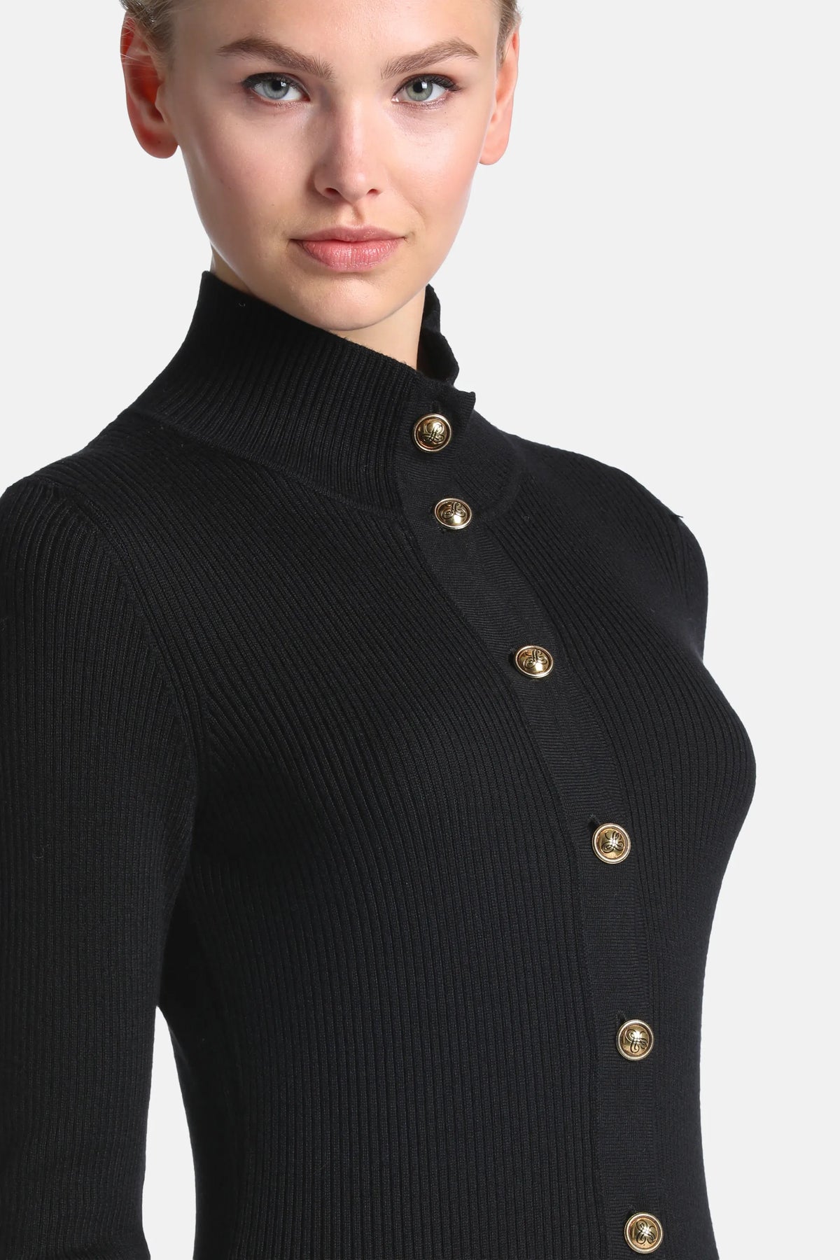 Luisa Spagnoli Nero Women Met Pleated Midi Dress SKU: MET_0101 Image 04