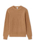 Celio_Beige_Regular Crew Neck Waffle Sweater in Cotton Blend - Camel_MEWAFFY_CAMEL_01