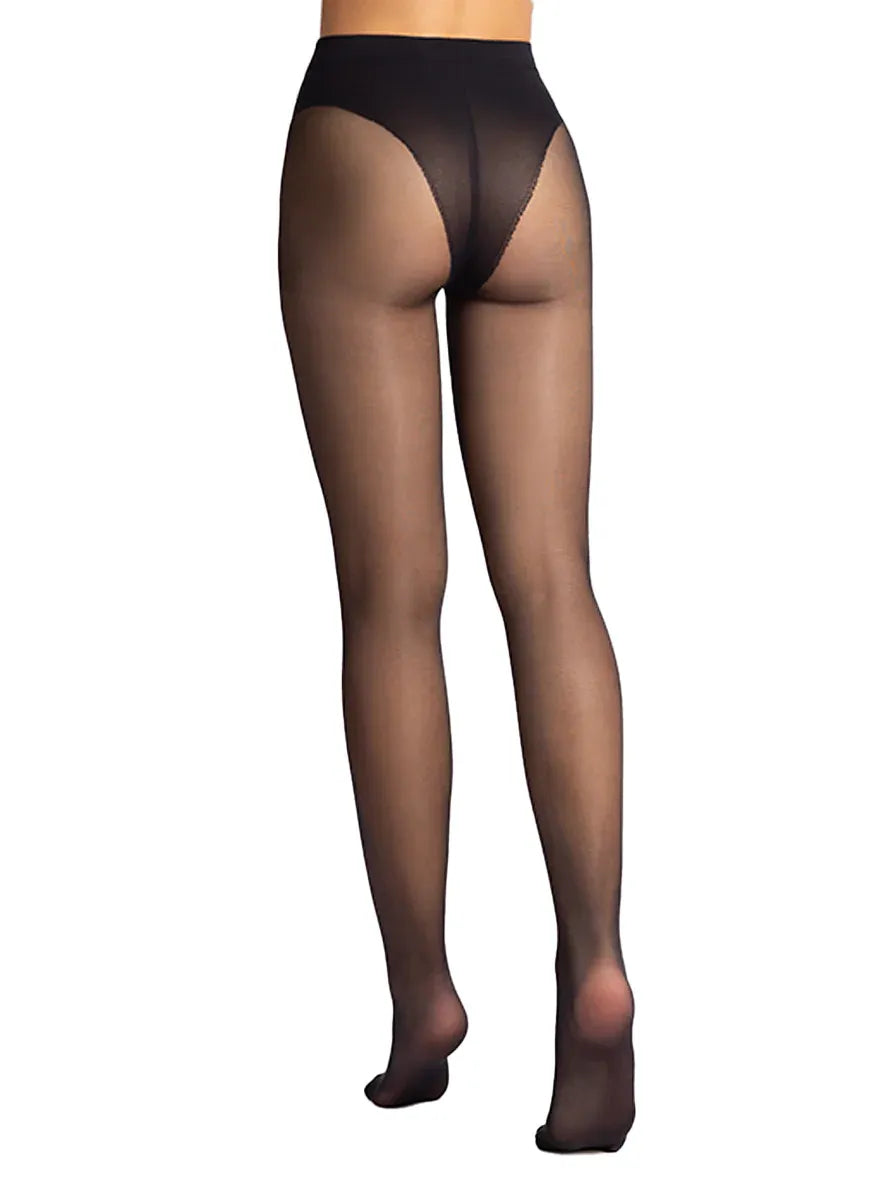 Marie France Noir Women Luxe 30 Denier Shimmer Compression Tights SKU: MF016603_Noir Image 02