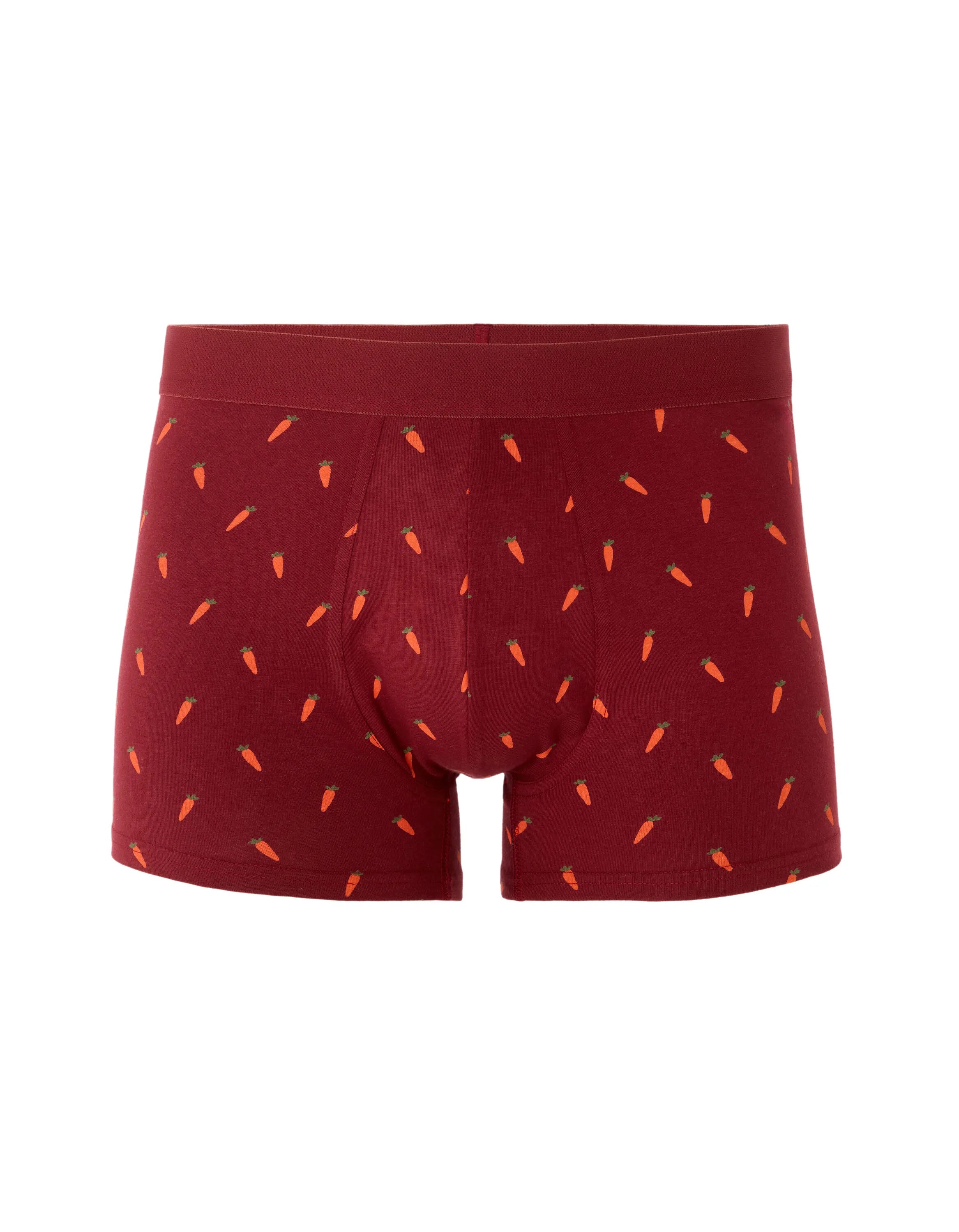 Celio_Dark Red_Carrot Patterned Boxer Shorts_MIBOCAROT_DARK RED_01