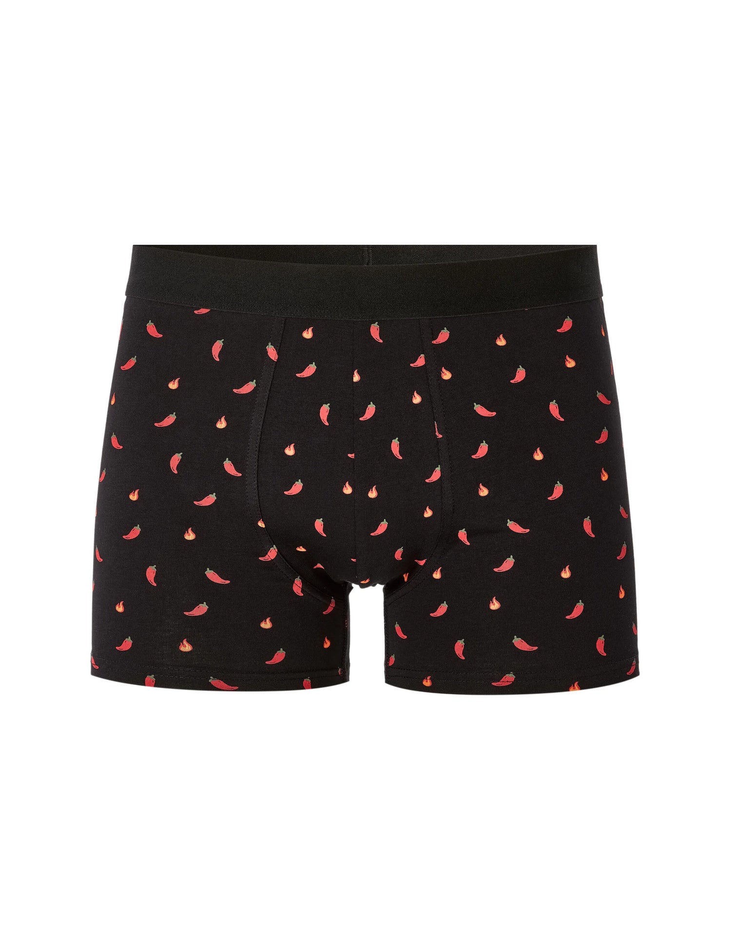 Celio_Black_Chili Pepper Patterned Boxer Shorts_MIBOPEPPER_BLACK_01