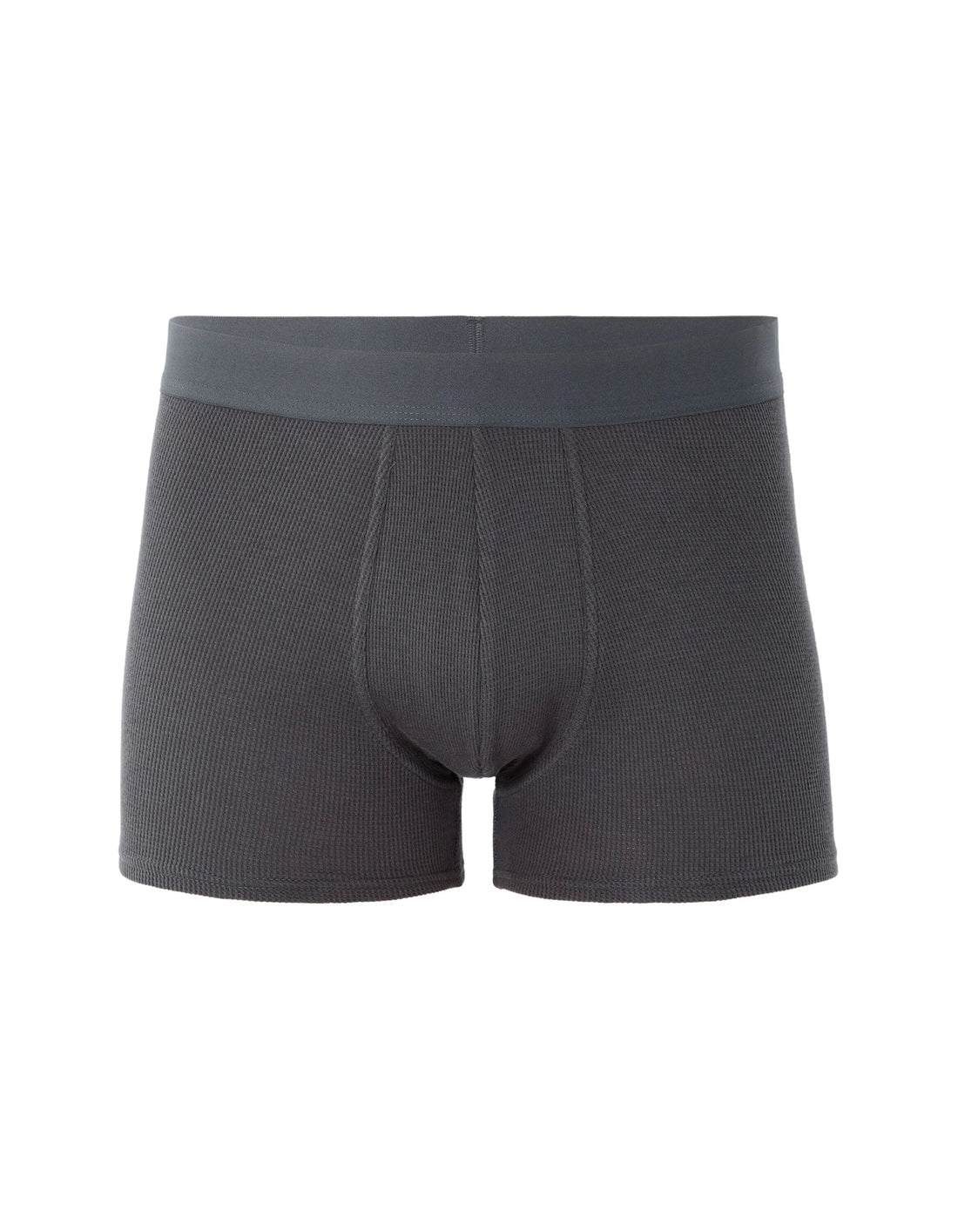 Celio_Dark Grey_Plain Waffle Stretch Cotton Boxer Shorts_MIBOWAFFLE_DARK GREY_01