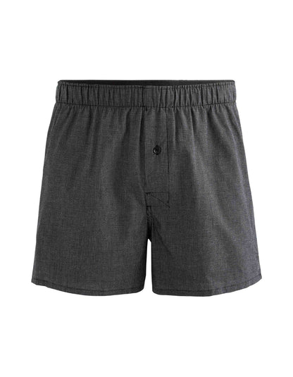 100% Cotton Boxer Shorts - Black_01