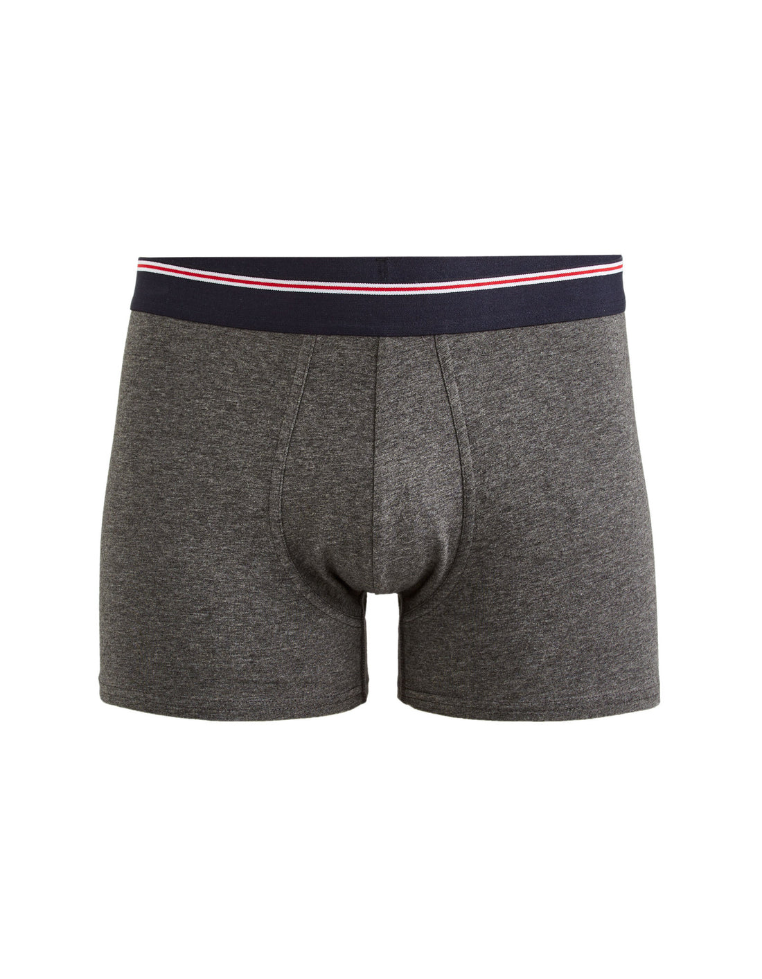 Stretch Cotton Boxer Shorts - Anthracite_01