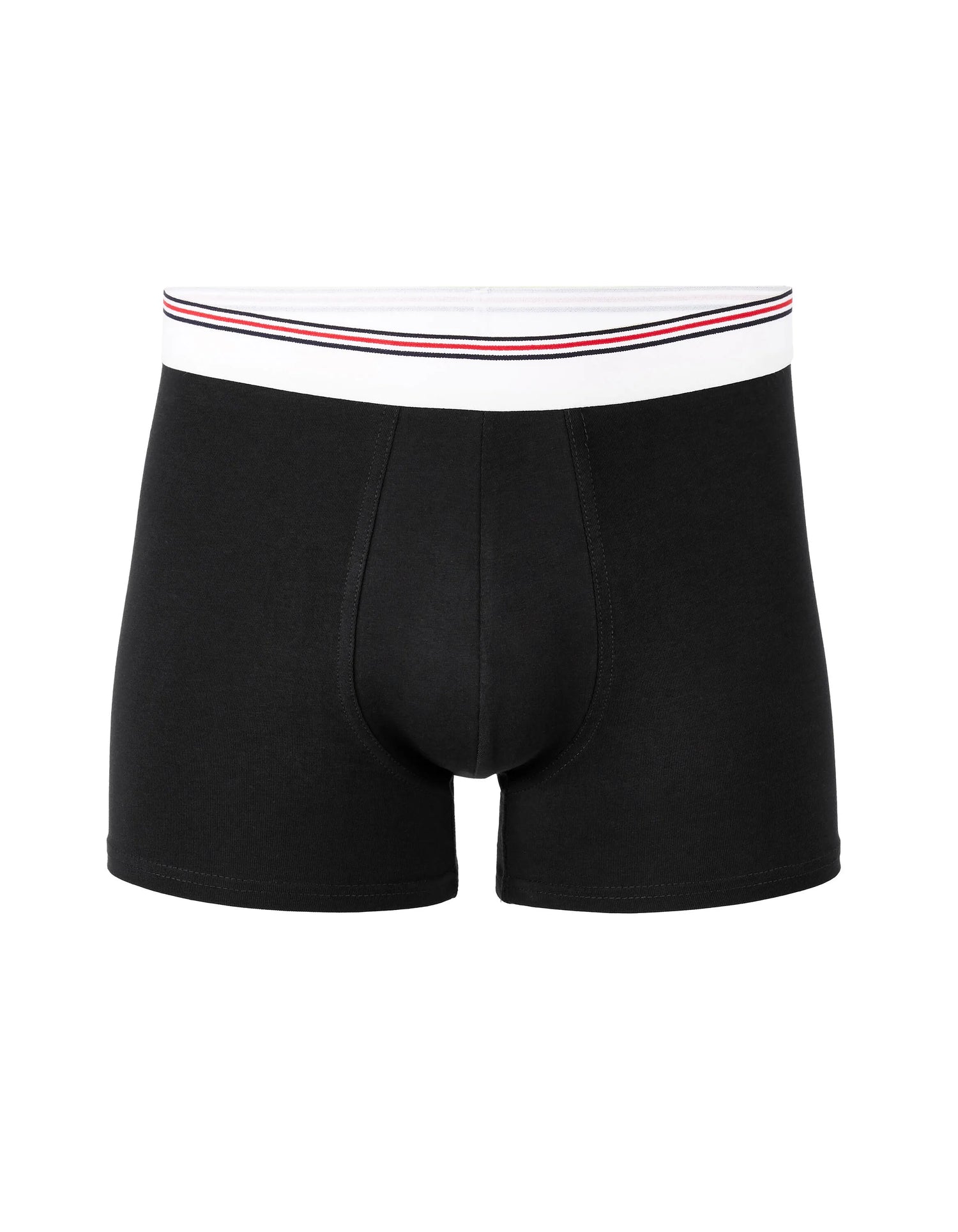 Celio_Black_Stretch Cotton Boxer Shorts with Contrasting Waistband_MIKE_BLACK_01