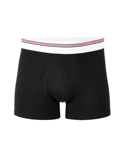 Celio_Black_Stretch Cotton Boxer Shorts with Contrasting Waistband_MIKE_BLACK_01