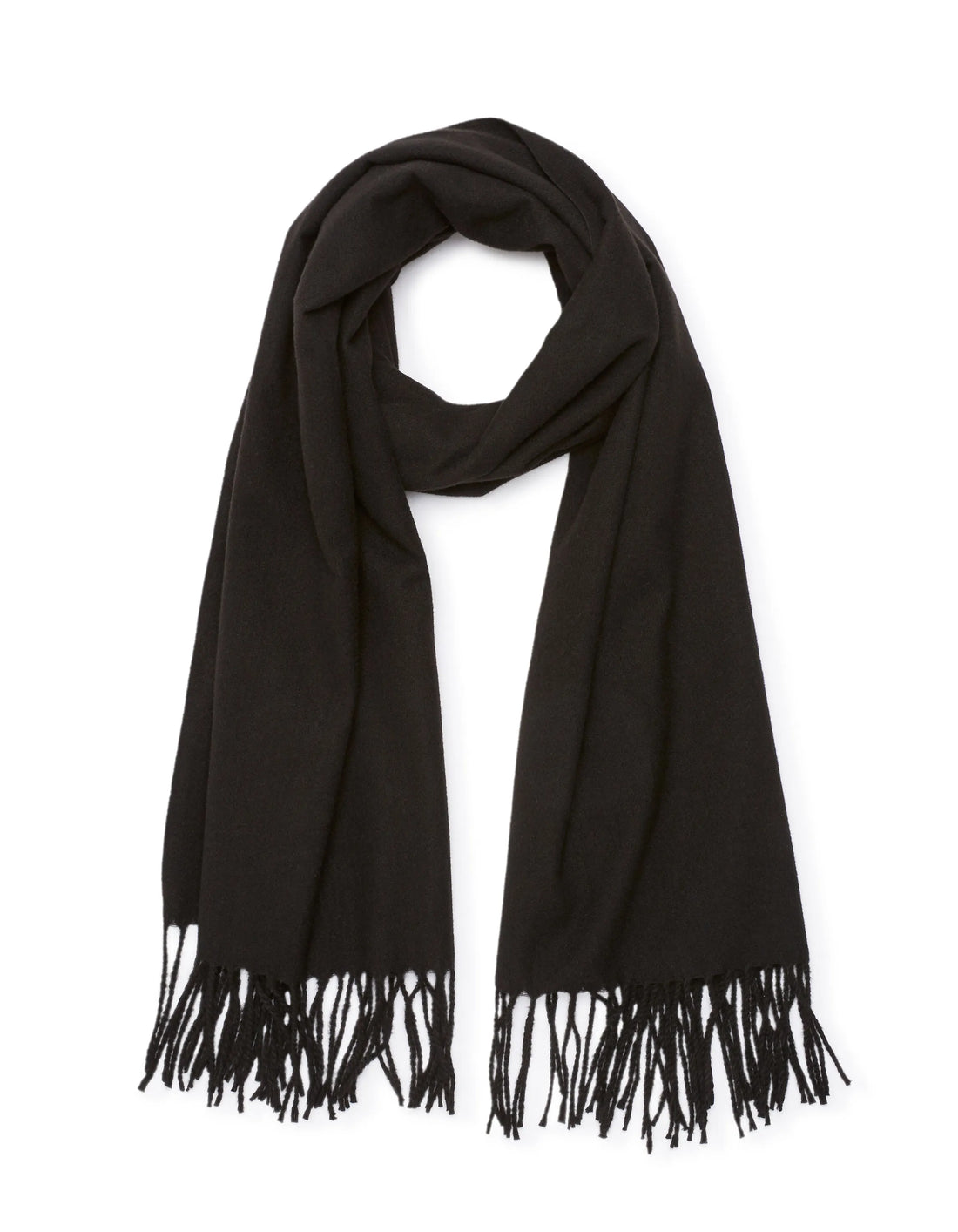 Celio_Black_Warm Scarf with Fringes_MISCAFACE_BLACK_01