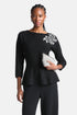 Luisa Spagnoli Nero Women Misterioso Embroidered Wool Sweater SKU: MISTERIOSO_0101 Image 01