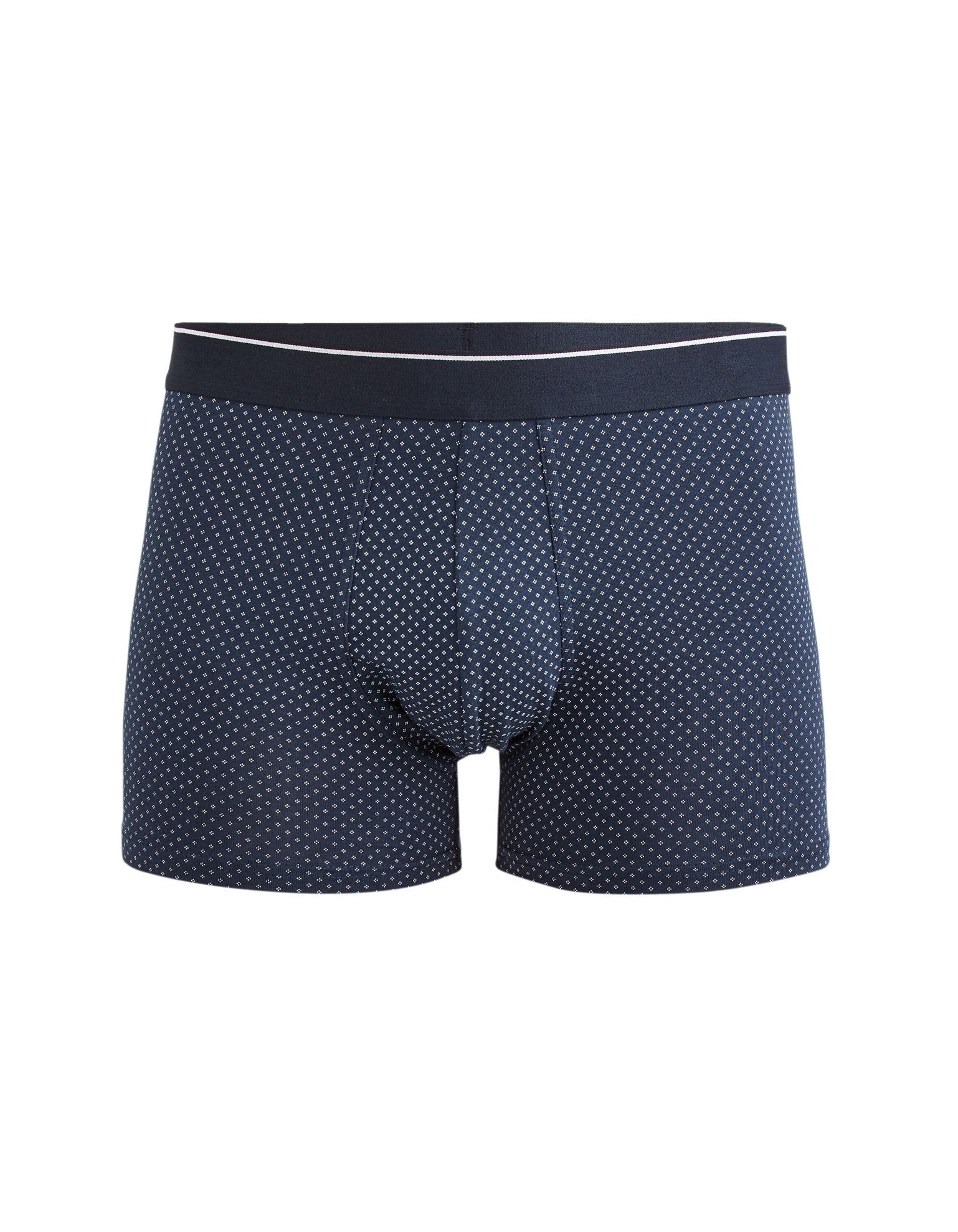 Celio_Navy Printed Stretch Cotton Boxer Briefs_MITCH_NAVY_01
