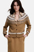 Luisa Spagnoli Var Cammello Women Mity - Fair Isle-Inspired Cardigan SKU: MITY_3374 Image 01