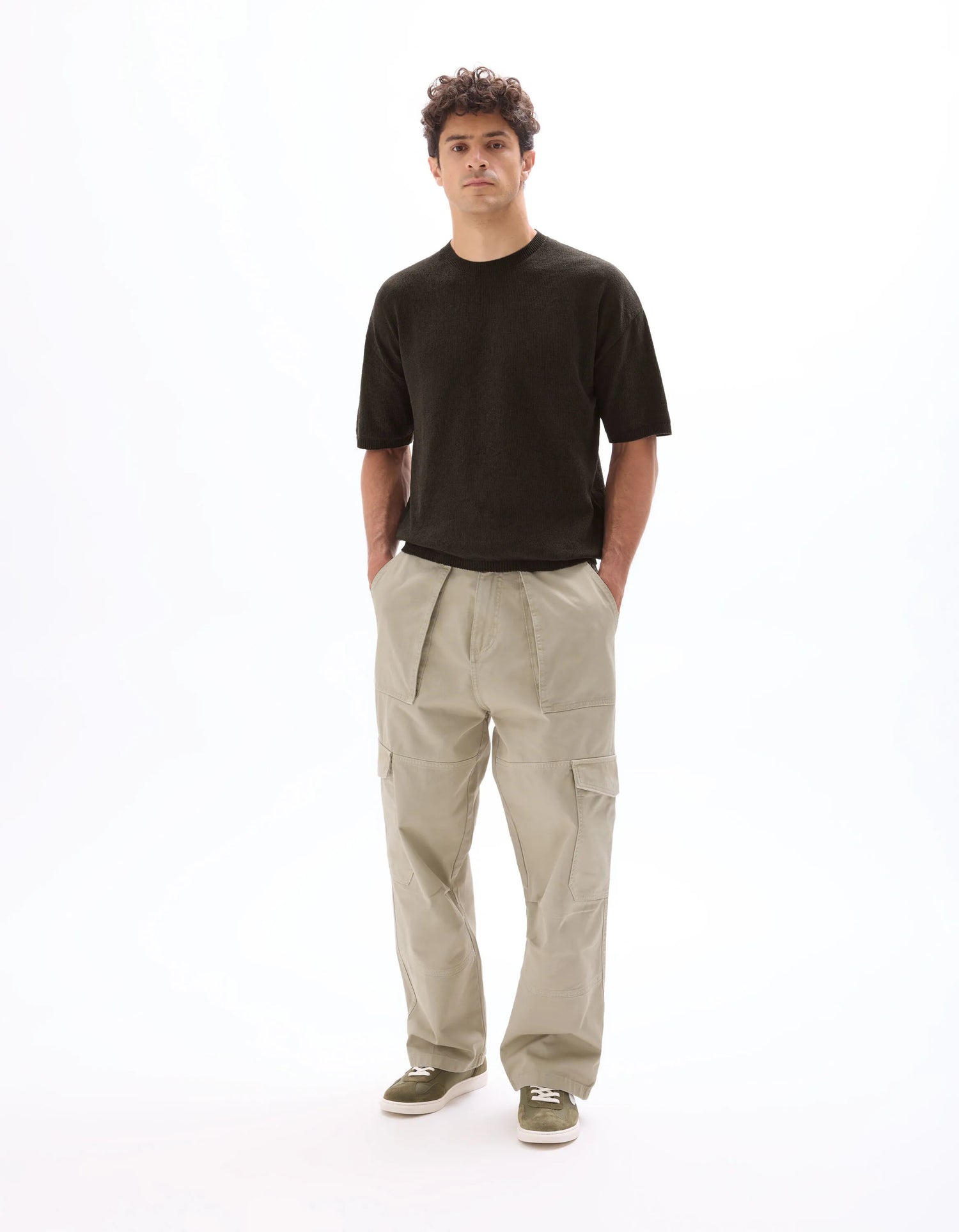 Celio_Beige Clair_100% Cotton Baggy Cargo Pants_MOBAGO_BEIGE CLAIR_01