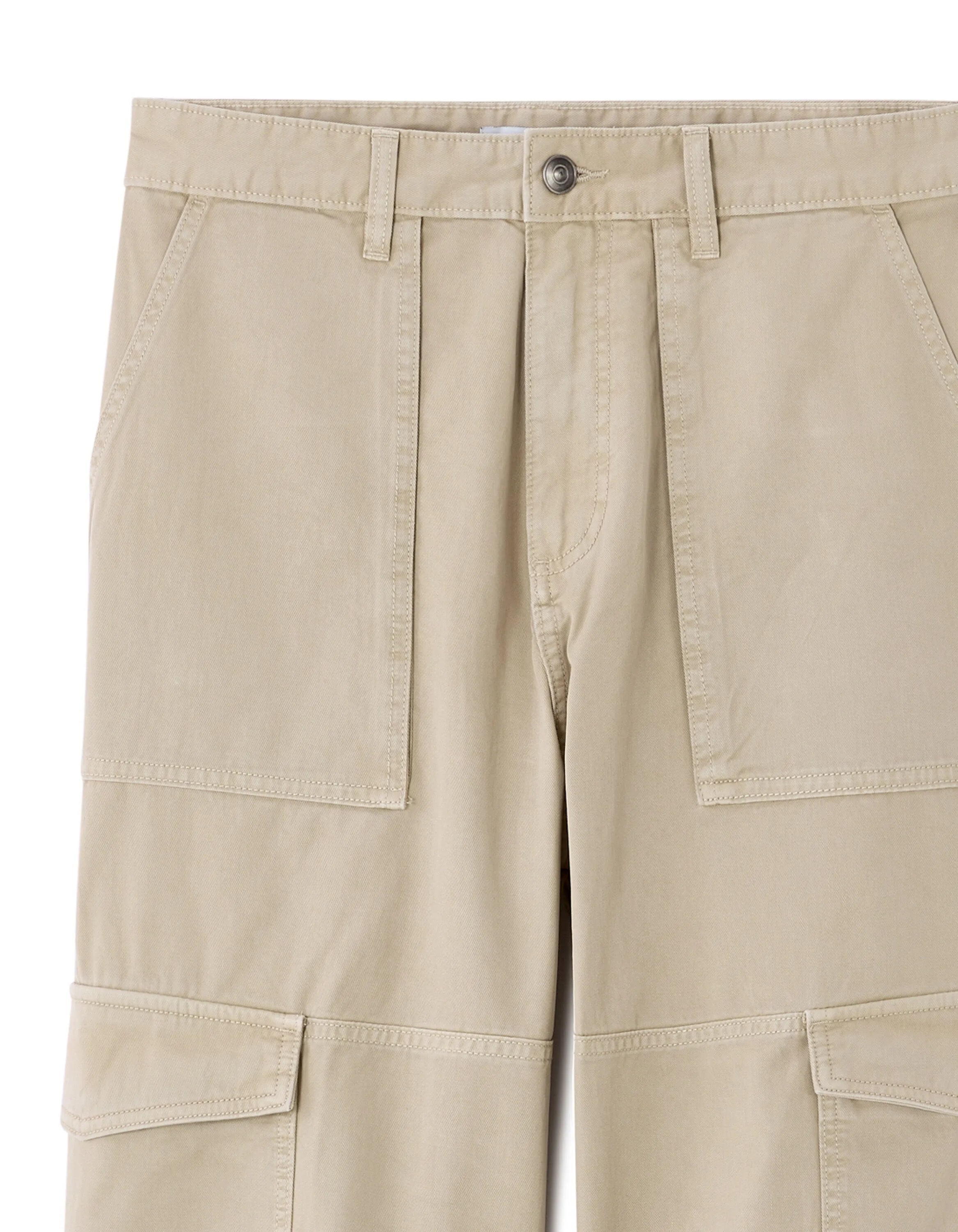 Celio_Beige Clair_100% Cotton Baggy Cargo Pants_MOBAGO_BEIGE CLAIR_07