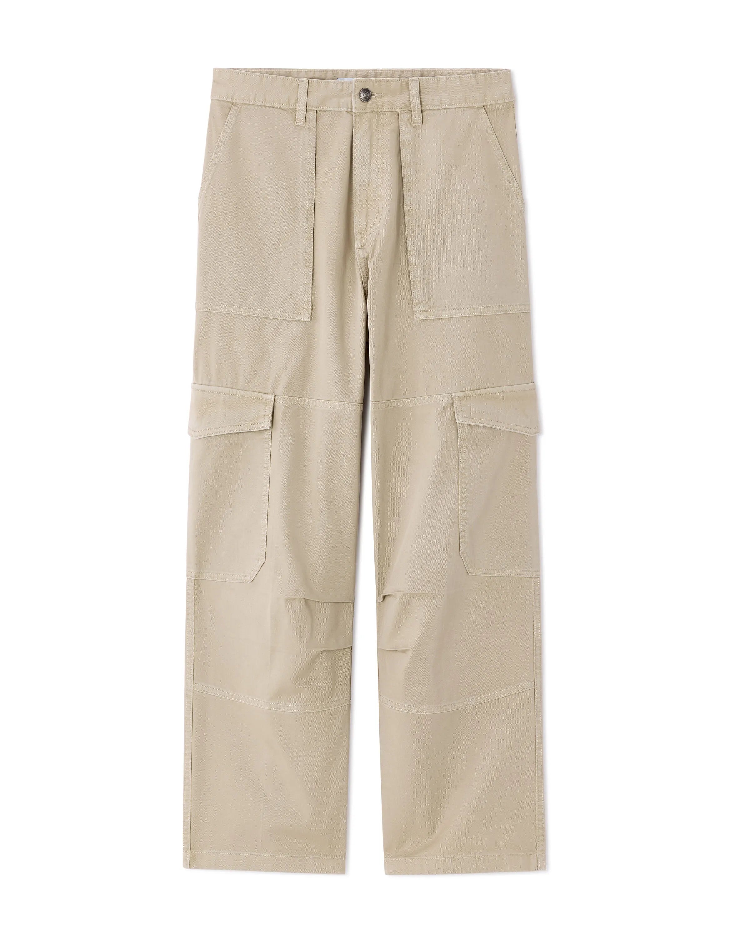Celio_Beige Clair_100% Cotton Baggy Cargo Pants_MOBAGO_BEIGE CLAIR_08