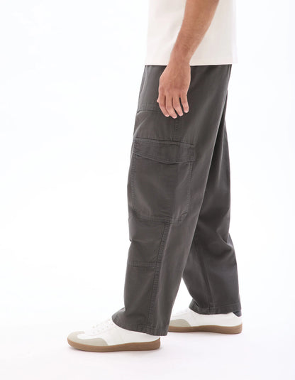 Celio_Grey_Baggy Cargo Pants 100% Cotton_MOBAGO_GREY_04