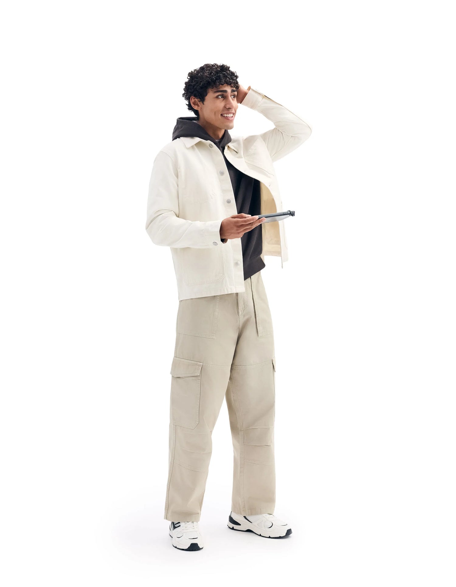 Celio_Grey_Baggy Cargo Pants 100% Cotton_MOBAGO_GREY_07