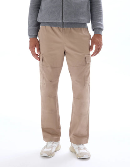 Celio_Beige Clair_Stretch Cotton Straight Cargo Pants_MOCADROI_BEIGE CLAIR_02