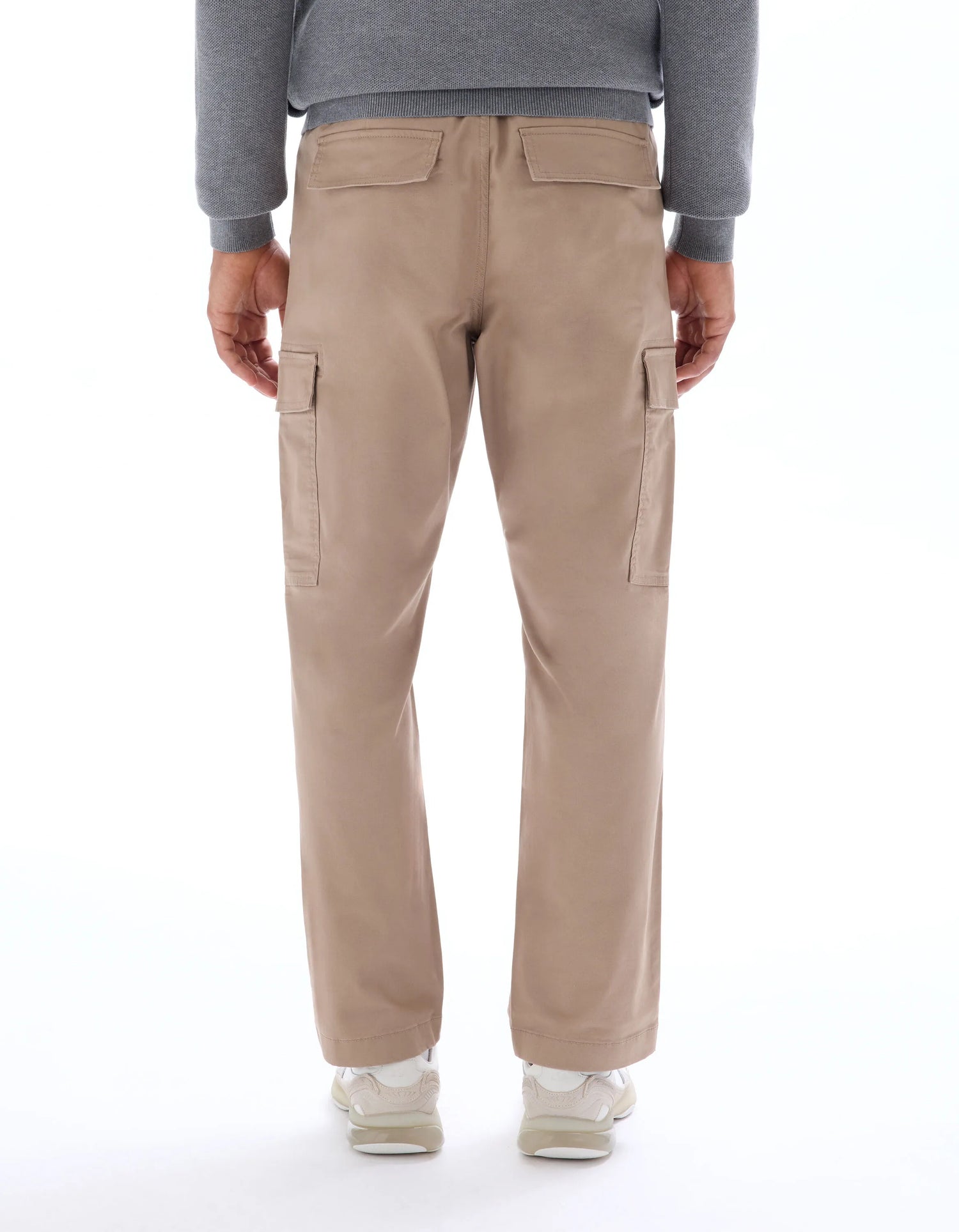 Celio_Beige Clair_Stretch Cotton Straight Cargo Pants_MOCADROI_BEIGE CLAIR_03