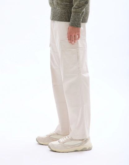 Celio_Ecru_Straight Stretch Cotton Cargo Pants_MOCADROI_ECRU_03