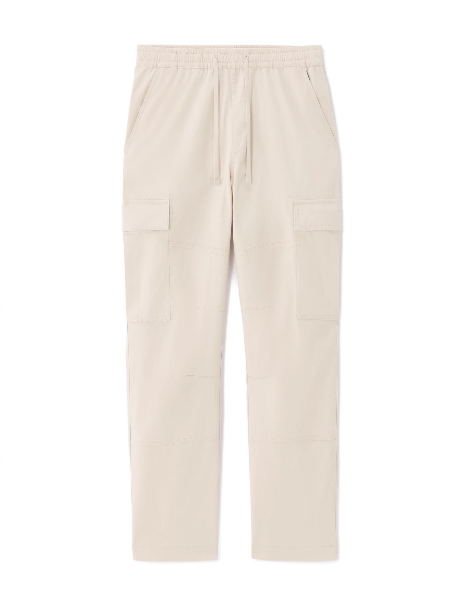 Celio_Ecru_Straight Stretch Cotton Cargo Pants_MOCADROI_ECRU_05