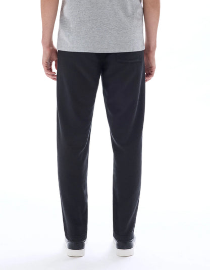 Celio_Black_100% Cotton Canvas Textured Slim Pants_MOCANVAS_BLACK_03
