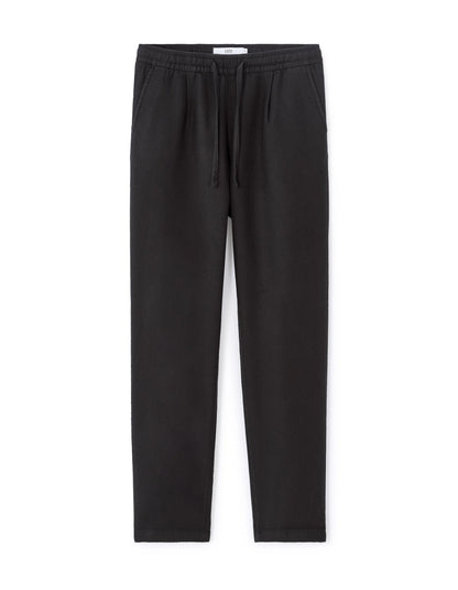Celio_Black_100% Cotton Canvas Textured Slim Pants_MOCANVAS_BLACK_07