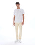Celio_Ecru_100% Cotton Canvas Textured Slim Pants_MOCANVAS_ECRU_01