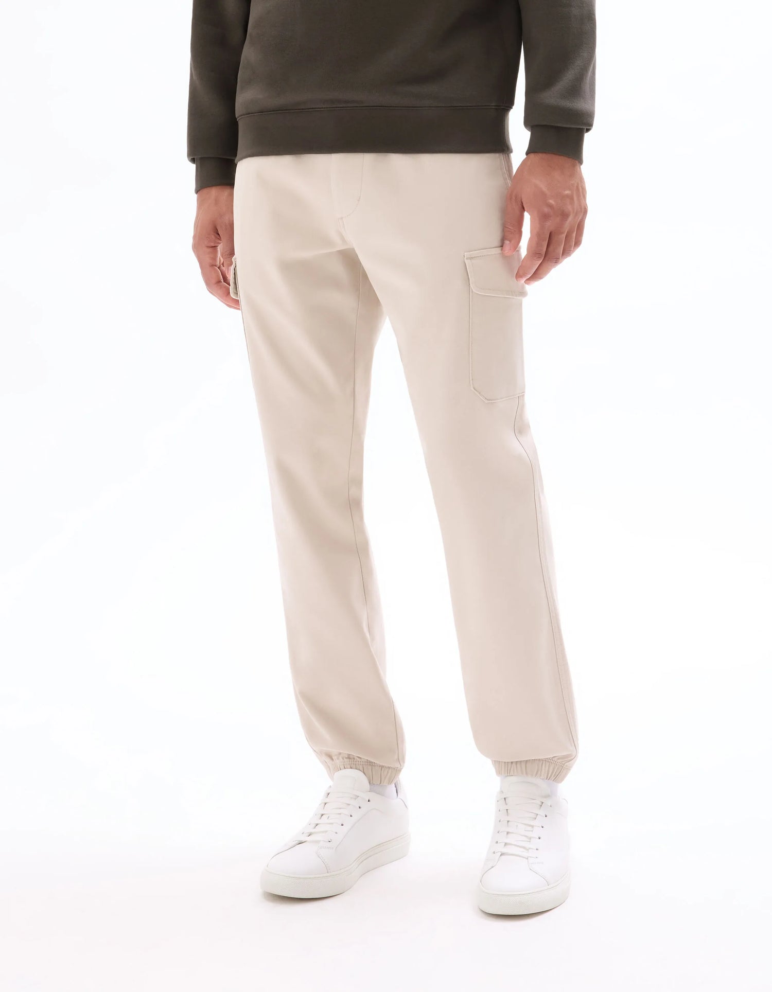Celio_Beige Clair_Stretch Cotton Straight Cargo Pants_MOGO_BEIGE CLAIR_02