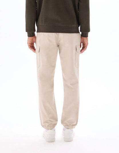 Celio_Beige Clair_Stretch Cotton Straight Cargo Pants_MOGO_BEIGE CLAIR_03