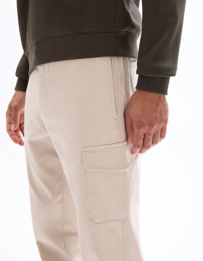 Celio_Beige Clair_Stretch Cotton Straight Cargo Pants_MOGO_BEIGE CLAIR_05