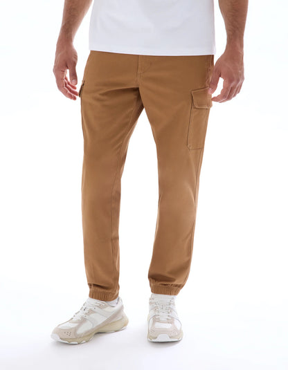 Celio_Caramel_Straight Stretch Cotton Cargo Pants_MOGO_CARAMEL_02
