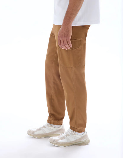 Celio_Caramel_Straight Stretch Cotton Cargo Pants_MOGO_CARAMEL_04